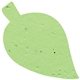 a green leaf seed shape bookmark