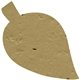 a latte brown leaf seed shape bookmark