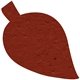 a brick red leaf seed shape bookmark