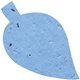 a cornflower blue leaf seed shape bookmark