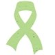 a green ribbon seed shape bookmark