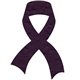 a purple ribbon seed shape bookmark