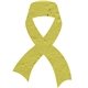 a olive green ribbon seed shape bookmark