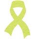 a lime green ribbon seed shape bookmark