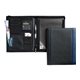 aerial view a navy protech leatherette padholder, image 1 of 2