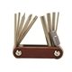 aerial view a rosewood bandelier 10- in -1 folding tool with rosewood handle, image 1 of 3