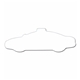 a white full color digital stock shaped magnets - police car