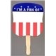 aerial view a white patriotic hand fan, image 1 of 2