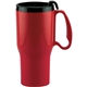 aerial view a red 21 oz sportster mug, image 1 of 2