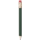aerial view a green round wooden golf pencil with eraser, image 1 of 2