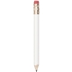 aerial view a white round wooden golf pencil with eraser, image 1 of 2