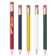 a group of round wooden golf pencil with eraser