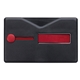 aerial view a red comfort grip rfid phone wallet with stand, image 1 of 2