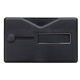 aerial view a black comfort grip rfid phone wallet with stand, image 1 of 6