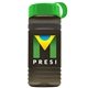a transparent smoke bottle & green lid & black band groove stripe 20 oz tritan(tm) sports bottle with tethered lid and digital imprint