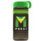 a transparent smoke bottle & green lid & lime green band groove stripe 20 oz tritan(tm) sports bottle with tethered lid and digital imprint