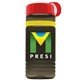 a transparent smoke bottle & red lid & yellow band groove stripe 20 oz tritan(tm) sports bottle with tethered lid and digital imprint