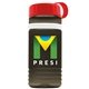 a transparent smoke bottle & red lid & white band groove stripe 20 oz tritan(tm) sports bottle with tethered lid and digital imprint