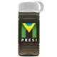 a transparent smoke bottle & white lid & black band groove stripe 20 oz tritan(tm) sports bottle with tethered lid and digital imprint