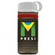 a transparent smoke bottle & white lid & red band groove stripe 20 oz tritan(tm) sports bottle with tethered lid and digital imprint