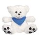 a white 8 plush big paw bear - bandana