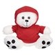 a white 8 plush big paw bear - hoodie