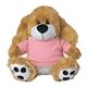 a brown/white 8 plush big paw dog - shirt