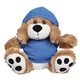 a brown/white 8 plush big paw dog - hoodie