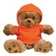 a brown 6 plush big paw bear - hoodie