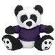 a white/black 6 plush big paw panda - shirt