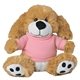 a brown/white 6 plush big paw dog - shirt