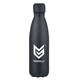 a matte black 17 oz insulated bottle