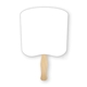 a white bread slice hand fan full color (2 sides) - paper products