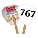 a white glove auction hand fan full color - paper products