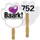 a white paw auction hand fan full color - paper products