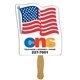 a white flag fast hand fan (1 side) - paper products