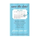a custom wedding - blue stripes - budget square corner cut magnets