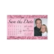 a custom wedding - pink rose border - budget square corner cut magnets
