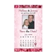 a custom wedding - pink rose pedals - budget square corner cut magnets