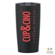 aerial view a black 20 oz tumbler economy drinkware gift box set, image 1 of 2