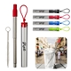 a group of collapsible straw set