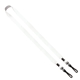 a white 3/4 2- ended dye - sublimated lanyard with metal crimp and metal swivel snap
