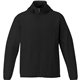 aerial view a black mens toba packable jacket, image 1 of 5