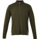 aerial view a loden heather mens stratton knit quarter zip, image 1 of 4