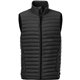 aerial view a black mens eaglecove roots73 lightweight down puffer vest, image 1 of 2