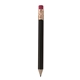 aerial view a black round golf pencil with eraser, image 1 of 2