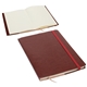 aerial view a brown conclave refillable leatherette journal, image 1 of 2