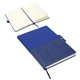 aerial view a blue quarry textured journal with interlocking pen closure, image 1 of 2
