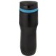 aerial view a black & cyan blue band 16 oz persona(r) caturra trail vacuum tumbler, image 1 of 2