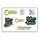 aerial view a white one - sheet full color shape removable vinyl sticker / decals - stk24, image 1 of 2